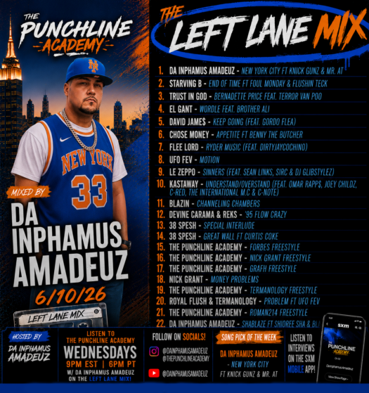 Da Inphamus Amadeuz Keeps New York Hip Hop Front and Center on the 6/10/26 Left Lane Mix
