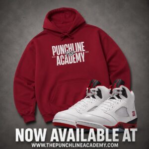 The Punchline Academy Bold Logo Unisex Hoodie Description: