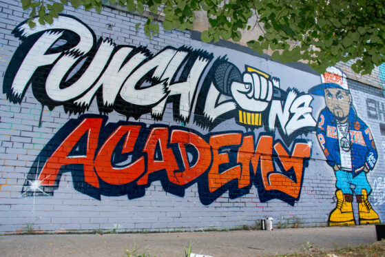 The Punchline Academy has officially been immortalized in the Bronx with a new mural painted by graffiti artist Jaek El Diablo.